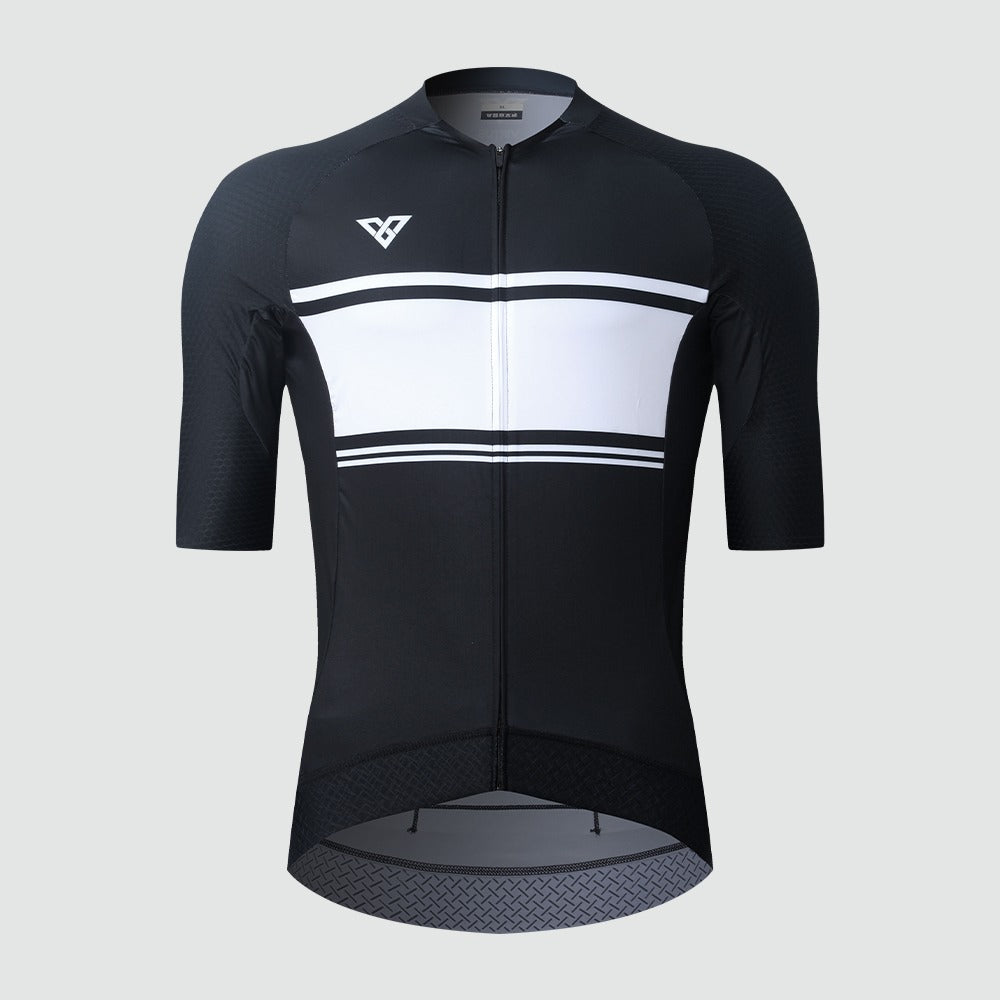 MEN'S S01-J SHORT SLEEVE JERSEY BLACK AND WHITE