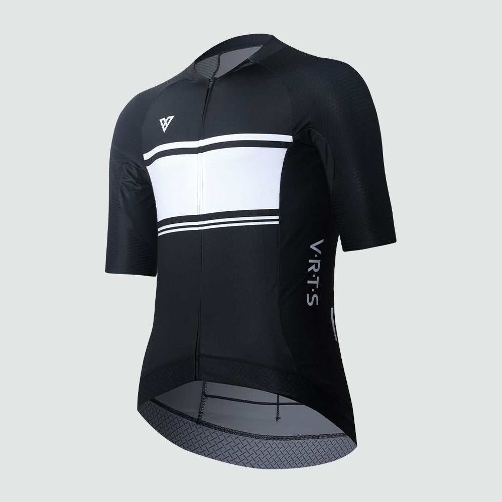 MEN'S S01-J SHORT SLEEVE JERSEY BLACK AND WHITE