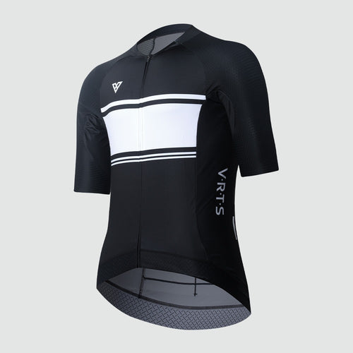 MEN'S S01-J SHORT SLEEVE JERSEY BLACK AND WHITE