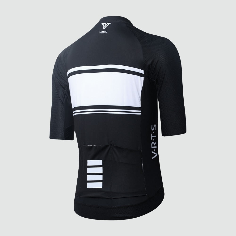 MEN'S S01-J SHORT SLEEVE JERSEY BLACK AND WHITE