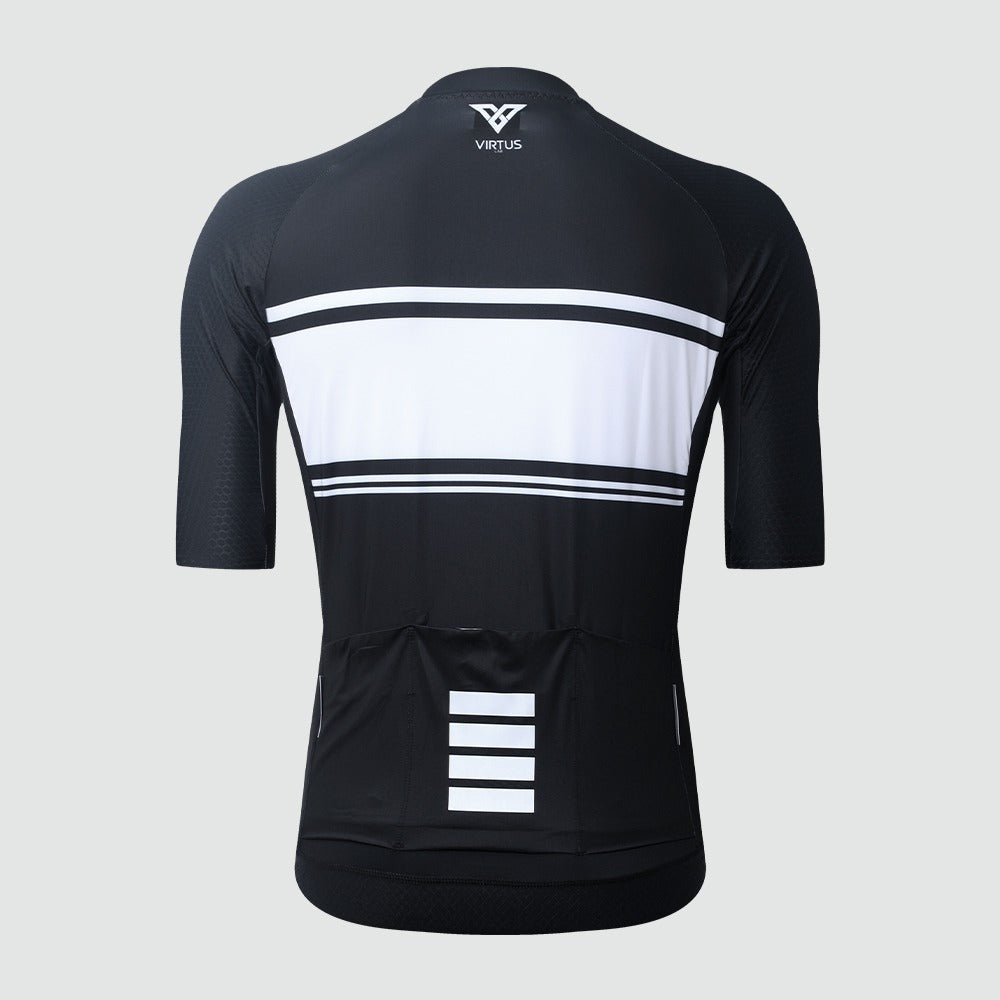 MEN'S S01-J SHORT SLEEVE JERSEY BLACK AND WHITE